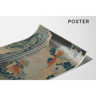 La cascade d'Ono sur la route de Kiso" de la série Voyage aux cascades des provinces - Katsushika Hokusai | Reproduction Tableau Décoration murale affiche copie