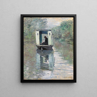 Le Bateau-Atelier - Claude Monet | Reproduction Tableau Décoration murale affiche copie