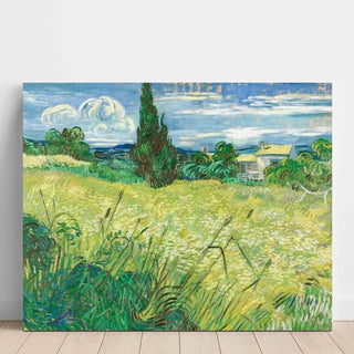 Le Champ de blé vert avec cyprès - Vincent Van Gogh | Reproduction Tableau Décoration murale affiche copie