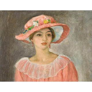 Le Chapeau Rose - Henri Lebasque | Reproduction Tableau Décoration murale affiche copie