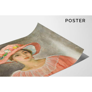 Le Chapeau Rose - Henri Lebasque | Reproduction Tableau Décoration murale affiche copie