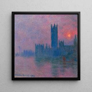 Le Parlement, soleil couchant - Claude Monet | Reproduction Tableau Décoration murale affiche copie