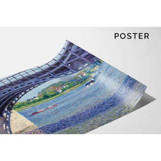 Le Pont d'Argenteuil et la Seine - Gustave Caillebotte | Reproduction Tableau Décoration murale affiche copie