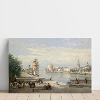 Le Port de La Rochelle de Jean-Baptiste-Camille Corot | Reproduction Tableau Décoration murale affiche copie