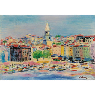 Le Port de Marseille - Moïse Kisling | Reproduction Tableau Décoration murale affiche copie