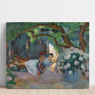 Le Pradet, Jeune Femme Au Hamac Nono - Henri Lebasque | Reproduction Tableau Décoration murale affiche copie