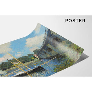 Le pont à Argenteuil - Claude Monet | Reproduction Tableau Décoration murale affiche copie
