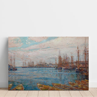 Le port aux mille mâts - Childe Hassam | Reproduction Tableau Décoration murale affiche copie