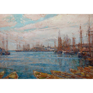 Le port aux mille mâts - Childe Hassam | Reproduction Tableau Décoration murale affiche copie