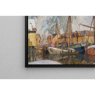 Le port de Svolvær, Lofoten - Anna Boberg | Reproduction Tableau Décoration murale affiche copie