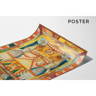 Leantika, Grand Hôtel Géant, sur le lac Lion; Inde - Adolf Wolifli | Reproduction Tableau Décoration murale affiche copie