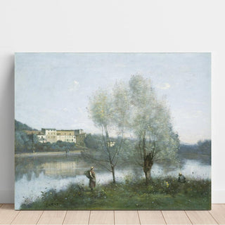 Les Baigneuses de Ville-d'Avray - Jean-Baptiste Camille Corot | Reproduction Tableau Décoration murale affiche copie