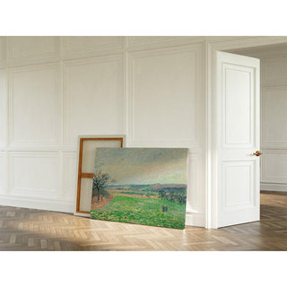 Les Coteaux de Gisors, Temps Gris - Camille Pissarro | Reproduction Tableau Décoration murale affiche copie