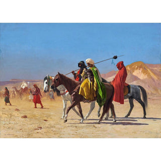 Les cavaliers traversent le désert - Jean-Léon Gérôme | Reproduction Tableau Décoration murale affiche copie