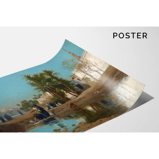 Les femmes fellahs qui puisent de l'eau - Jean-Léon Gérôme | Reproduction Tableau Décoration murale affiche copie