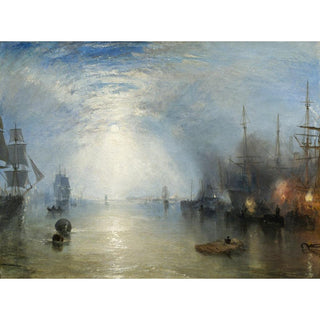 Les haleurs chargeant du charbon au clair de lune - Joseph Mallord William Turner | Reproduction Tableau Décoration murale affiche copie