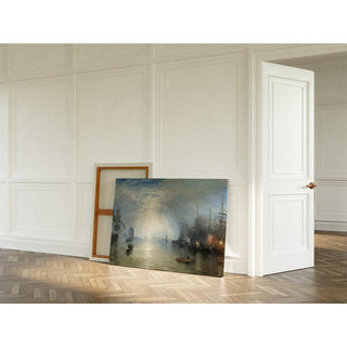 Les haleurs chargeant du charbon au clair de lune - Joseph Mallord William Turner | Reproduction Tableau Décoration murale affiche copie