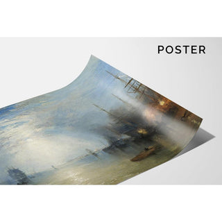 Les haleurs chargeant du charbon au clair de lune - Joseph Mallord William Turner | Reproduction Tableau Décoration murale affiche copie