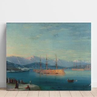 Les navires français quittent la mer Noire - Ivan Konstantinovich Aivazovsky | Reproduction Tableau Décoration murale affiche copie