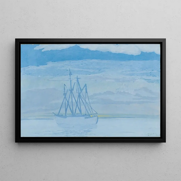 van de Scheepskapitein op zee - Léon Spilliaert — ingelijst kunstwerk aan de muur