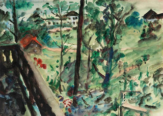 Lovis Corinth - Blick von einem Balkon in Richtung Walchensee.webp