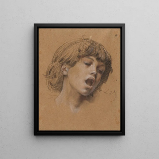 LucOlivier Merson - Head of a Boy Singing Study for Music.webp