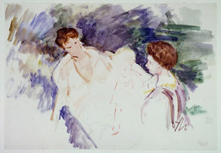 Mary Cassatt - Etude pour Le Bain Deux femmes et un enfant dans une barque.webp