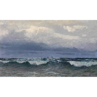 Meeresbrandung mit Segelschiffen - Alfred Zoff | Reproduction Tableau Décoration murale affiche copie