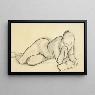 Mikul Galanda - Akt s knihou.webp