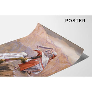 Moïse détruisant les tablettes des dix commandements - James Tissot | Reproduction Tableau Décoration murale affiche copie