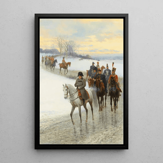 Napoleon dirigeant son armée de Jan Van Chelminski | Reproduction Tableau Décoration murale affiche copie