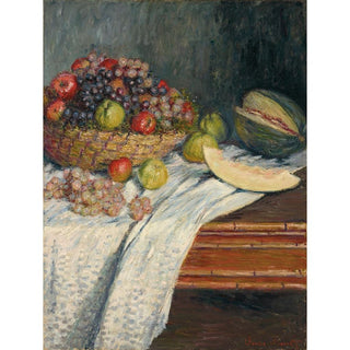 Nature morte au melon d'Espagne - Claude Monet | Reproduction Tableau Décoration murale affiche copie