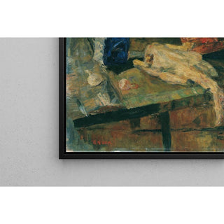 Nature morte avec bouteille bleue et poulet plumé - James Ensor | Reproduction Tableau Décoration murale affiche copie