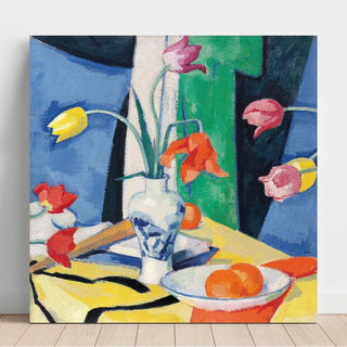 Nature morte avec des tulipes - Samuel John Peploe | Reproduction Tableau Décoration murale affiche copie
