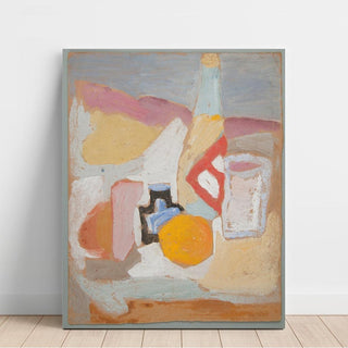 Nature morte avec orange, bouteille et encrier - Sasza Blonder | Reproduction Tableau Décoration murale affiche copie