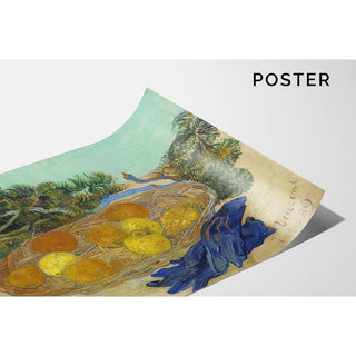Nature morte d'oranges et de citrons avec des gants bleus - Vincent van Gogh | Reproduction Tableau Décoration murale affiche copie