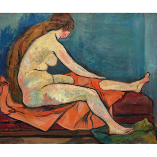 Nu Assis de Profil - Suzanne Valadon | Reproduction Tableau Décoration murale affiche copie