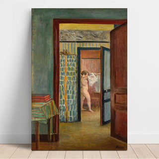 Nu Mettant sa Chemise dans un Intérieur - Henri Lebasque | Reproduction Tableau Décoration murale affiche copie