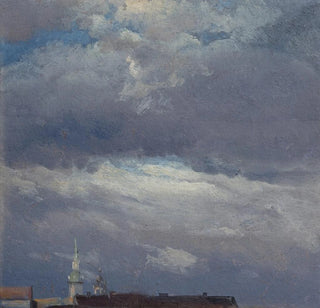 Nuages d'orage au-dessus du château de Dresde - Johan Christian Dahl