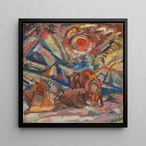 Odpoinok - Arnold Peter Weisz-Kubnan — ingelijst kunstwerk aan de muur
