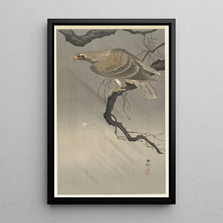 Ohara Koson - Eagle on branch.webp