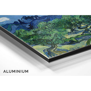 Oliviers avec les Alpilles en arrière-plan - Vincent Van Gogh | Reproduction Tableau Décoration murale affiche copie