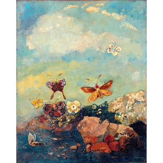 Papillons - Odilon Redon | Reproduction Tableau Décoration murale affiche copie