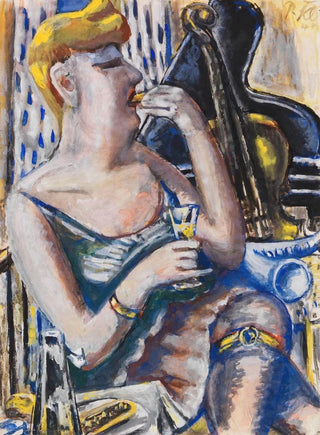 Paul Kleinschmidt - Die Musikantin in der Pause Essende Damenkapelle.webp