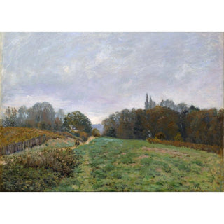 Paysage à Louveciennes - Alfred Sisley | Reproduction Tableau Décoration murale affiche copie