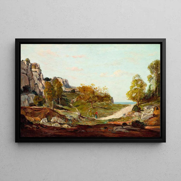 Reproductie van het schilderij Landschap bij Saint-André, nabij Marseille van Paul Gauguin