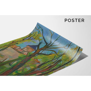 Paysage à Saint-Bernard Ain - Suzanne Valadon | Reproduction Tableau Décoration murale affiche copie