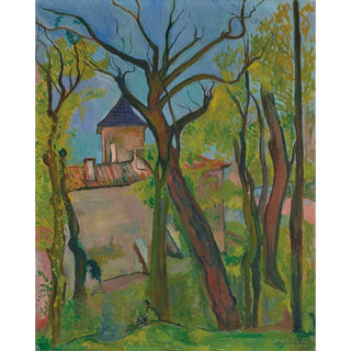 Paysage à Saint-Bernard Ain - Suzanne Valadon | Reproduction Tableau Décoration murale affiche copie