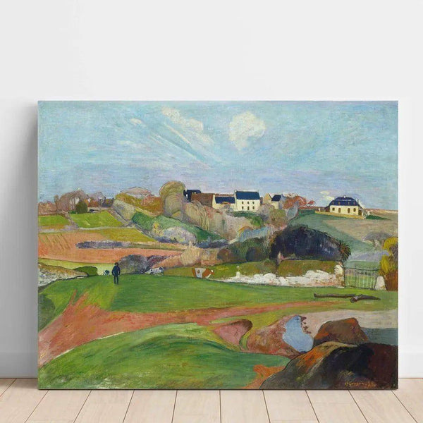 Reproductie van het schilderij Landschap in Pouldu van Paul Gauguin