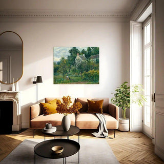 Paysage aux Pâtis, Pontoise - Camille Pissarro | Reproduction Tableau Décoration murale affiche copie